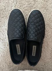 Black Leather Slide Ons