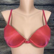 Vintage Lily of France Bra Size 34A Push Up Style 1729 Peach Shimmer Adjustable