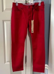 Women’s Size 27”  Red Skinny Jeans