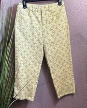 Talbots petite size 4, super cute printed crop jeans