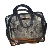 Aimee Kestenberg Clear Cosmetic Makeup Concert Top Handle Zipper Bag Women