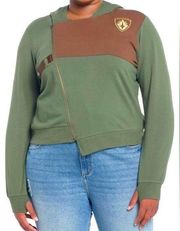 Her Universe Marvel Guardians Of The Galaxy Green Full Zip Hooded Sweater