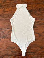 WAYF Sleeveless High Neck Bodysuit in Ivory Size Medium - NWOT