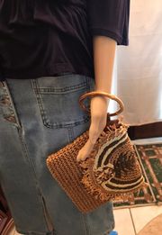 Raffia Pineapple Clutch/Wristlet