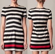 Yazmine Striped Pleated Dress