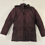Lands’ End Brown Puffer Coat Winter Warm Casual Large Comfy
