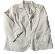 Dressbarn women's 1X white 3 button blazer