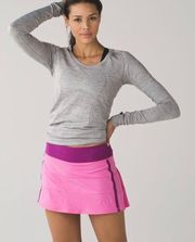Lululemon Pace Rival Skirt II (Regular) Pink Paradise / Regal Plum Size 4