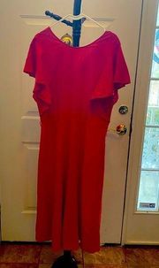 RED MIDI DRESS SIZE XL