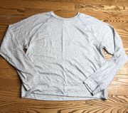 Favorite Raglan Crew Pullover Grey Leopard