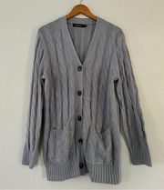 🦋 Merokeety Grey Duster Cardigan Sweater Comfy Cozy Fall Winter XL