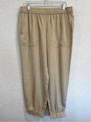 New! Ann Taylor 100% Lyocell Khaki Track Pants Joggers