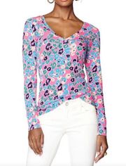 Lilly Pulitzer Jodie Top in Sunkissed Pink Paws Off