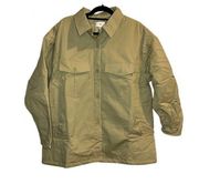 BP Quilted Jacket Oversized Cargo Casual Size Large Tan Neutral Utility