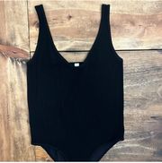 Black Ribbed Body Suit 
