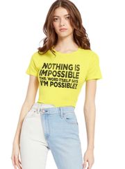 CICELY POSSIBLE TEE IN NEON YELLOW - SMALL
