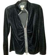 Neiman Marcus, Vintage Velour Rhinestone Studded Jacket, Medium