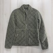 MOUNTAIN KHAKIS quilted green zip jacket coat S Women’s