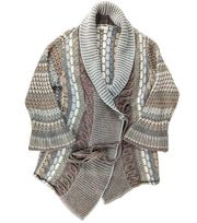 Nic + Zoe Neutral Knit Cardigan Sweater - Women's Size Medium