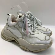 Jeffrey Campbell Chunky Designer White Lo-Fi Dad Sneakers 7