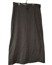 Pure Jill by J.Jill Black Stretchy Midi Skirt Size Medium