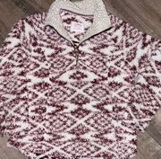 Women's Quarter Zip Cozy Sherpa Fleece Polo Cozy Teddy Sweater Pullover