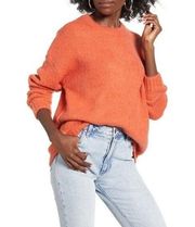 Cotton Emporium Orange Crewneck Soft Pullover Sweater Size Small New with Tags