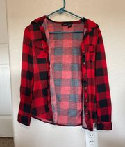 Red Button Up Flannel