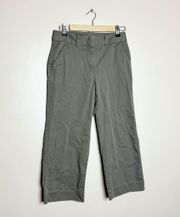 Brown L.L. Bean Classic Cotton Cropped Pants Size 4 EUC