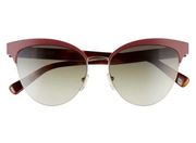 LONGCHAMP Heritage Stripes 55mm Cat Eye Sunglasses NWT