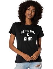 Sub Urban Riot Baby Tee Black Be Brave & Kind Short Sleeve T-Shirt Size Small