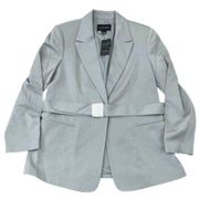 NWT Club Monaco Belted Blazer Size 14 in Weathered Blue Grey