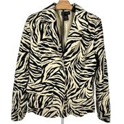 Women's |  | Beige Zebra Print Blazer - Large