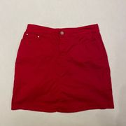 Croft & Barrow Red 5-pocket Skort Size 8