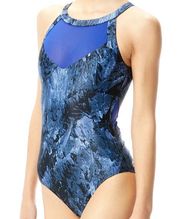 TYR Active STORM EVA Mesh 1pc Womens Swimsuit Zipper Back Blue Small 4/6 - $70