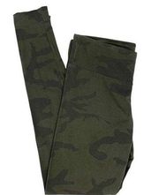 TNA Army Green Cotton Camo Raw Hem Leggings Women’s Small