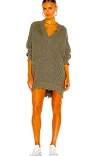 oung Fabulous & Broke Run Away distressed V-neck sweater S/M