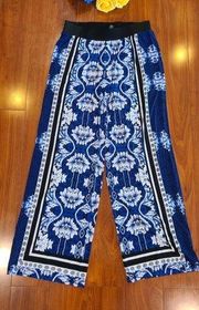 INC Blue Lounge Panta Aize Petite Medium