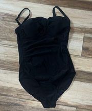 Merona black one piece swimsuit