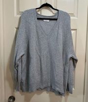 Women’s Old Navy long sleeve v-neck sweater light gray size 3X
