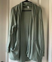 Alternative green cardigan with pockets large