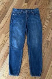 Seven7 Jeans 12 Dojo Style Skinny Embellished Pockets Rinse Wash Blue Denim