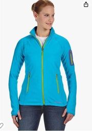 Marmot Blue Full Zip Jacket Fleece Lined Womens Small