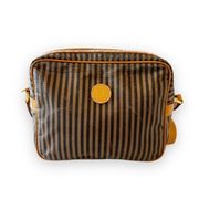 Fendi Vintage Pequin Striped Canvas Bag