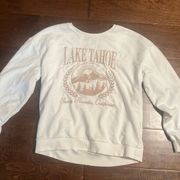 Francesca’s White Graphic Sweatshirt