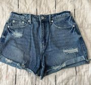 High Waist Jean Shorts