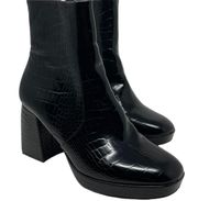 Design Women’s Size 11 Black Retro Chunky High-Heeled Platform Boot Croc
