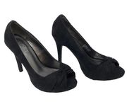 Ann Taylor LOFT Suede Heels Black Size 6