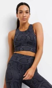 Allfenix Navy Snake Long Sports Bra