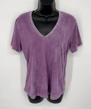 Cotton Citizen Womens NEW Standard V Neck Tee Short Sleeve Size M Vintage Orchid